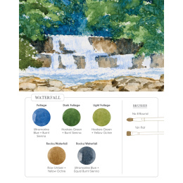 Watercolor Mixing Deck: Landscapes ryhmässä Askartelu ja Harrastus / Kirjat / Ohjekirjat @ Pen Store (137194)