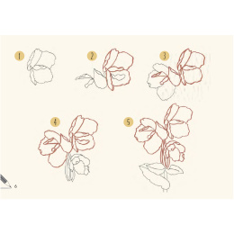 Draw 30: Flowers ryhmässä Askartelu ja Harrastus / Kirjat / Ohjekirjat @ Pen Store (137215)
