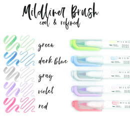 Mildliner Brush 5-pack Cool & Refined set ryhmässä Kynät / Taiteilijakynät / Sivellinkynät @ Pen Store (137265)