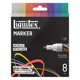 Marker Metallic 8-sainen setti ryhmässä Kynät / Taiteilijakynät / Akryylitussit @ Pen Store (137373)