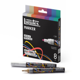 Marker Metallic 8-sainen setti ryhmässä Kynät / Taiteilijakynät / Akryylitussit @ Pen Store (137373)