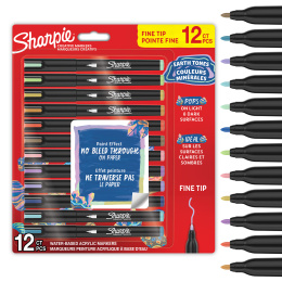 Creative Marker Fine Tip 12 kpl Earth Tones ryhmässä Kynät / Taiteilijakynät / Akryylitussit @ Pen Store (137407)