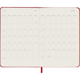 Kalenteri 12M Daily 2027 Hardcover Pocket Red ryhmässä Paperit ja Lehtiöt / Kalenterit / 12 kk kalenterit @ Pen Store (137435)