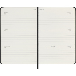 Kalenteri 12M Weekly Horizontal 2027 Hardcover Pocket Black  ryhmässä Paperit ja Lehtiöt / Kalenterit / 12 kk kalenterit @ Pen Store (137448)