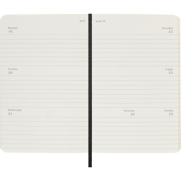 Kalenteri 12M Weekly Horizontal 2027 Softcover Pocket Black  ryhmässä Paperit ja Lehtiöt / Kalenterit / 12 kk kalenterit @ Pen Store (137449)