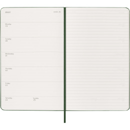 Kalenteri 12M Weekly Notebook 2027 Hardcover Large Myrtle Green  ryhmässä Paperit ja Lehtiöt / Kalenterit / 12 kk kalenterit @ Pen Store (137452)