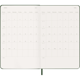 Kalenteri 12M Weekly Notebook 2027 Hardcover Large Myrtle Green  ryhmässä Paperit ja Lehtiöt / Kalenterit / 12 kk kalenterit @ Pen Store (137452)