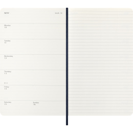 Kalenteri 12M Weekly Notebook 2027 Softcover Large Sapphire Blue  ryhmässä Paperit ja Lehtiöt / Kalenterit / 12 kk kalenterit @ Pen Store (137454)