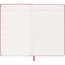 Kalenteri 12M Weekly Notebook 2027 Hardcover Large Red  ryhmässä Paperit ja Lehtiöt / Kalenterit / 12 kk kalenterit @ Pen Store (137455)