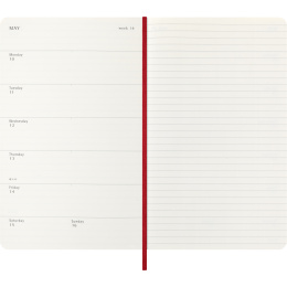 Kalenteri 12M Weekly Notebook 2027 Softcover Large Red  ryhmässä Paperit ja Lehtiöt / Kalenterit / 12 kk kalenterit @ Pen Store (137456)