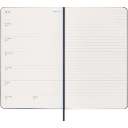 Kalenteri 12M Weekly Notebook 2027 Hardcover Large Sapphire Blue  ryhmässä Paperit ja Lehtiöt / Kalenterit / 12 kk kalenterit @ Pen Store (137457)