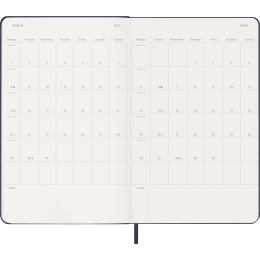 Kalenteri 12M Weekly Notebook 2027 Hardcover Large Sapphire Blue  ryhmässä Paperit ja Lehtiöt / Kalenterit / 12 kk kalenterit @ Pen Store (137457)