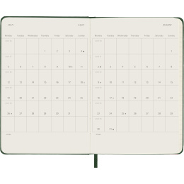 Kalenteri 12M Weekly Notebook 2027 Hardcover Pocket Myrtle Green  ryhmässä Paperit ja Lehtiöt / Kalenterit / 12 kk kalenterit @ Pen Store (137460)