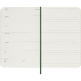 Kalenteri 12M Weekly Notebook 2027 Softcover Pocket Myrtle Green  ryhmässä Paperit ja Lehtiöt / Kalenterit / 12 kk kalenterit @ Pen Store (137461)