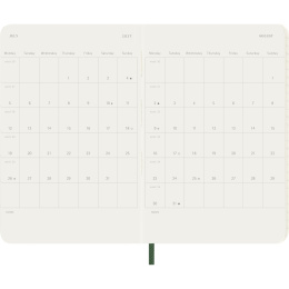 Kalenteri 12M Weekly Notebook 2027 Softcover Pocket Myrtle Green  ryhmässä Paperit ja Lehtiöt / Kalenterit / 12 kk kalenterit @ Pen Store (137461)