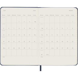 Kalenteri 12M Weekly Notebook 2027 Hardcover Pocket Sapphire Blue  ryhmässä Paperit ja Lehtiöt / Kalenterit / 12 kk kalenterit @ Pen Store (137465)