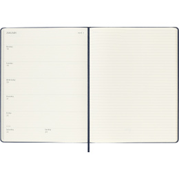 Kalenteri 12M Weekly Notebook 2027 Hardcover XL Sapphire Blue  ryhmässä Paperit ja Lehtiöt / Kalenterit / 12 kk kalenterit @ Pen Store (137468)