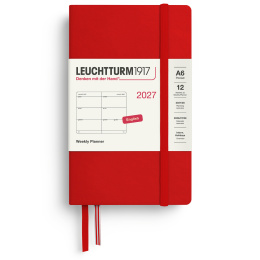 Kalenteri Weekly Planner 2027 A6 Cherry ryhmässä Paperit ja Lehtiöt / Kalenterit / 12 kk kalenterit @ Pen Store (137481)