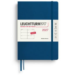 Kalenteri Weekly Planner 2027 A5 Indigo ryhmässä Paperit ja Lehtiöt / Kalenterit / 12 kk kalenterit @ Pen Store (137492)