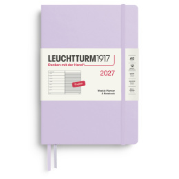 Kalenteri Weekly Planner & Notebook 2026 A5 Lilac ryhmässä Paperit ja Lehtiöt / Kalenterit / 12 kk kalenterit @ Pen Store (137513)