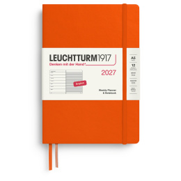 Kalenteri Weekly Planner & Notebook 2026 A5 Pumpkin ryhmässä Kundsegment / Kundsegment Office & Planning @ Pen Store (137517)