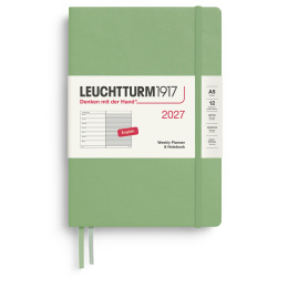 Kalenteri Weekly Planner & Notebook 2026 A5 Sage ryhmässä Paperit ja Lehtiöt / Kalenterit / 12 kk kalenterit @ Pen Store (137519)