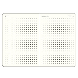 Kalenteri Quarterly Planner 2027 Shades of Green ryhmässä Paperit ja Lehtiöt / Kalenterit / 12 kk kalenterit @ Pen Store (137525)