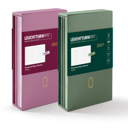 Kalenteri Quarterly Planner 2027 Shades of Green ryhmässä Paperit ja Lehtiöt / Kalenterit / 12 kk kalenterit @ Pen Store (137525)
