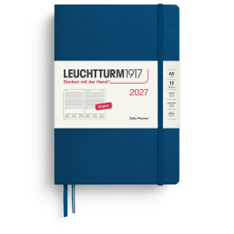 Kalenteri Daily Planner 2027 A5 Indigo ryhmässä Paperit ja Lehtiöt / Kalenterit / 12 kk kalenterit @ Pen Store (137532)