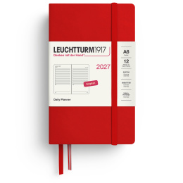 Kalenteri Daily Planner 2027 A6 Cherry ryhmässä Paperit ja Lehtiöt / Kalenterit / 12 kk kalenterit @ Pen Store (137534)