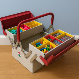 Toolbox Atena Blue/Red ryhmässä Askartelu ja Harrastus / Järjestää / Laatikko @ Pen Store (137551)