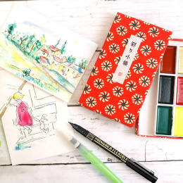 Gansai Tambi Irodori Kobako Akvaarillapakkaus punainen ryhmässä Taiteilijatarvikkeet / Taiteilijavärit / Akvarellivärit / Akvarellinapit @ Pen Store (137567)