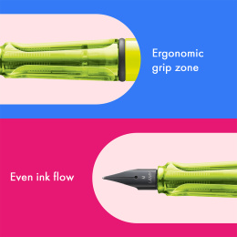 Safari Täytekynä Neon Yellow ryhmässä Kynät / Fine Writing / Täytekynät @ Pen Store (137577_r)