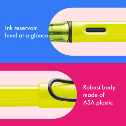 Safari Täytekynä Neon Yellow ryhmässä Kynät / Fine Writing / Täytekynät @ Pen Store (137577_r)