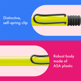 Safari Kuulakärkikynä Neon Yellow ryhmässä Kynät / Fine Writing / Kuulakärkikynät @ Pen Store (137580)