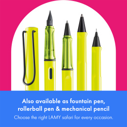 Safari Kuulakärkikynä Neon Yellow ryhmässä Kynät / Fine Writing / Kuulakärkikynät @ Pen Store (137580)