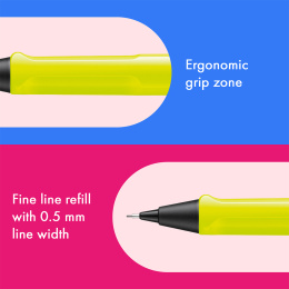 Safari Lyijytäytekynä 0.5 Neon Yellow ryhmässä Kynät / Kirjoittaminen / Lyijytäytekynät @ Pen Store (137582)
