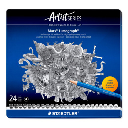Mars Lumograph 24-setti ryhmässä Taiteilijatarvikkeet / Liidut ja lyijyt / Grafiitti ja lyijyt @ Pen Store (137591)