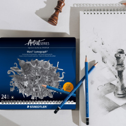 Mars Lumograph 24-setti ryhmässä Taiteilijatarvikkeet / Liidut ja lyijyt / Grafiitti ja lyijyt @ Pen Store (137591)