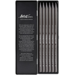 Grafiittikynät Mars Lumograph 6-setti ryhmässä Taiteilijatarvikkeet / Liidut ja lyijyt / Grafiitti ja lyijyt @ Pen Store (137602)