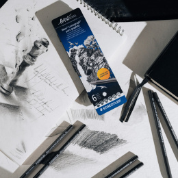 Grafiittikynät Mars Lumograph 6-setti ryhmässä Taiteilijatarvikkeet / Liidut ja lyijyt / Grafiitti ja lyijyt @ Pen Store (137602)