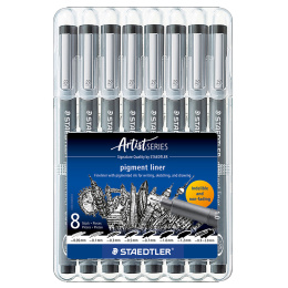 Pigment Liner 8-setti ryhmässä Kynät / Taiteilijakynät / Finelinerit @ Pen Store (137608)