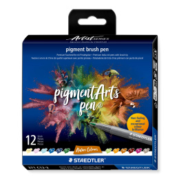 Pigment Arts Brush Pen 12-setti Nature ryhmässä Kynät / Taiteilijakynät / Sivellinkynät @ Pen Store (137622)