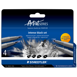 Pigment Arts Intense Black 4-setti ryhmässä Kynät / Taiteilijakynät / Tussit @ Pen Store (137634)