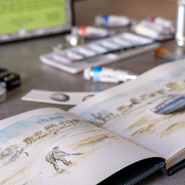 Art Journal Akvarelli CP 21x14 cm ryhmässä Paperit ja Lehtiöt / Taiteilijalehtiöt / Luonnoskirjat @ Pen Store (137647)