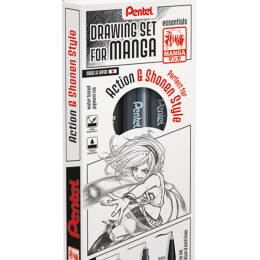 Drawing Set Manga Action & Shonen ryhmässä Kynät / Taiteilijakynät / Finelinerit @ Pen Store (137667)