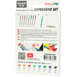 Brush Sign Pen Twin Expressive Set ryhmässä Kynät / Taiteilijakynät / Sivellinkynät @ Pen Store (137668)