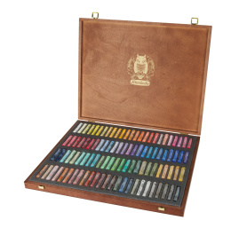 Soft Pastel Wooden Box 100-setti ryhmässä Taiteilijatarvikkeet / Liidut ja lyijyt / Pastelliliidut @ Pen Store (137811)
