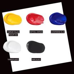 Akryyliväri Basics 3D Painting 5 x 22 ml ryhmässä Taiteilijatarvikkeet / Taiteilijavärit / Akryylivärit @ Pen Store (137831)
