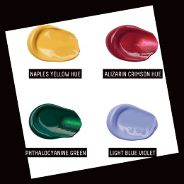 Akryyliväri Basics Gem Theory Set 4 x 118 ml ryhmässä Taiteilijatarvikkeet / Taiteilijavärit / Akryylivärit @ Pen Store (137832)